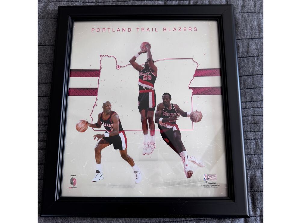 Fanatics Hardwood Classics Trail Blazers 15x17 90s Framed Poster Franchise Found